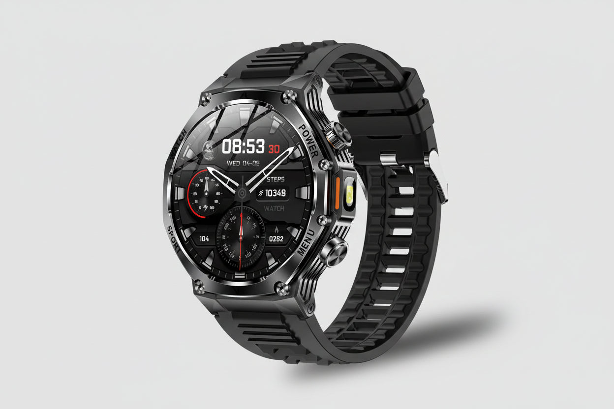 Smartwatch Sportivo Outdoor 2026 | Batteria 800mAh, Schermo AMOLED 1.8", Torcia LED, Bluetooth 5.3, GPS, Impermeabile