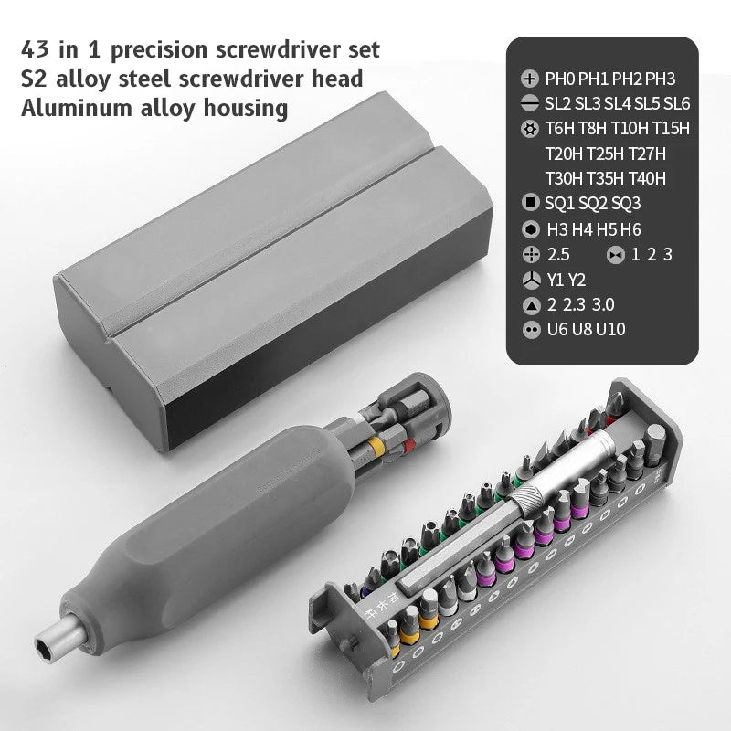 Set di cacciaviti di precisione 8 32 43 46 in 1 Torx Hex Phillips Punta per cacciavite magnetico Orologio per telefono Laptop Mini set di strumenti di riparazione