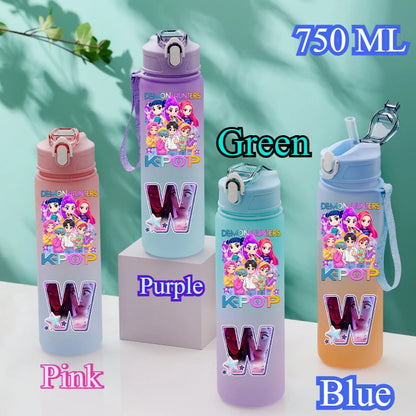 Borraccia K-POP Demon Hunters da 750ml con Cannuccia