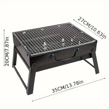 🔥 Grill da Viaggio Portatile in Acciaio Inox – Kit Completo per BBQ Ovunque!