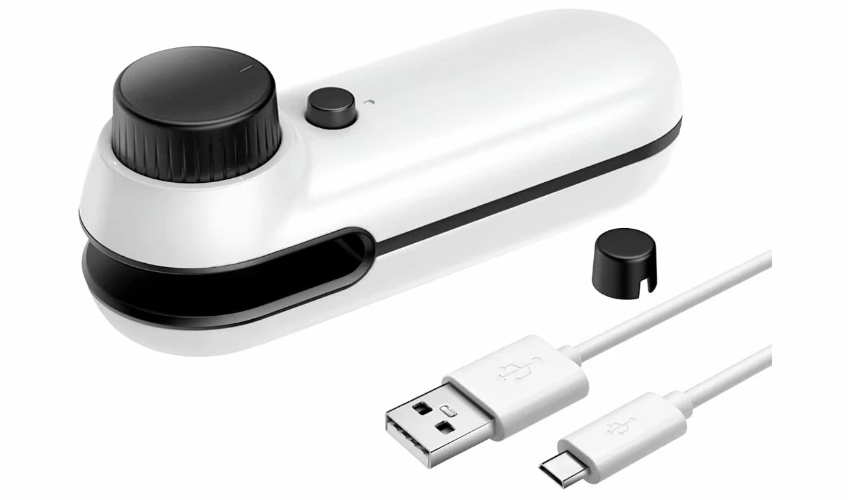 🔌 Termosigillatore Ricaricabile USB 2-in-1 – Sigilla Sottovuoto Snack, Cibi e Sacchetti di Plastica | Portatile, Compatto e Senza Cavo!