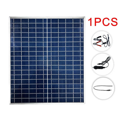 Pannello Solare 50W/100W 12V - IP65 Impermeabile con Controller 100A e USB