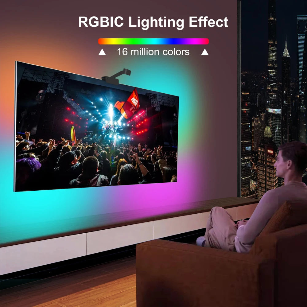 Luce Ambiente Sincronizzazione TV/Schermo, APP Control, Effetti Musicali