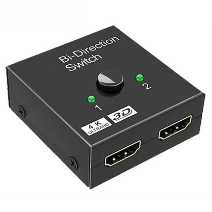🔄 Switch HDMI 4K Bidirezionale 2 Porte - 1x2/2x1 Ultra HD con HDR e 3D