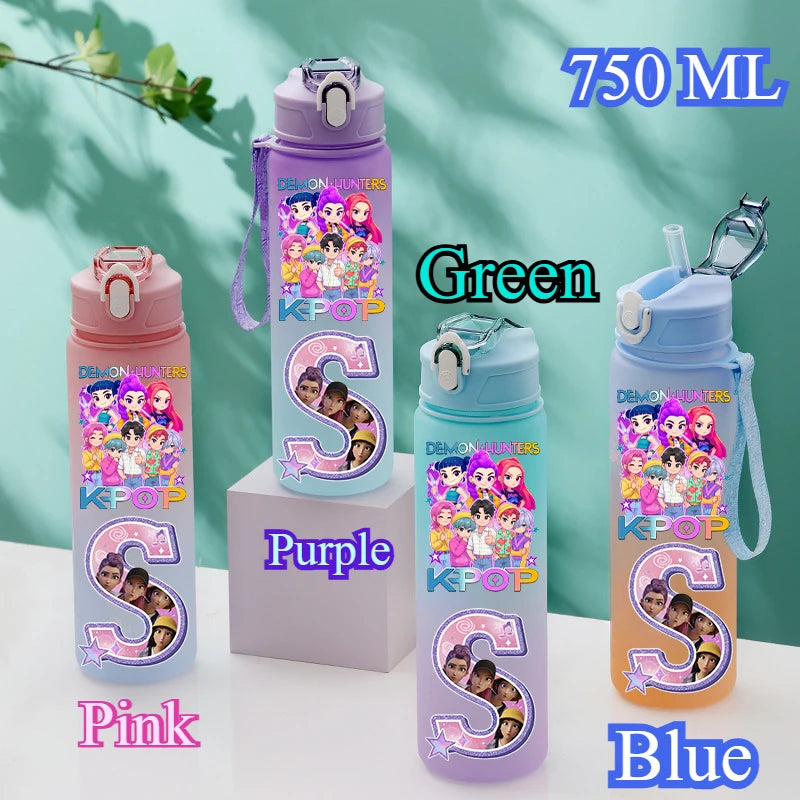 Borraccia K-POP Demon Hunters da 750ml con Cannuccia