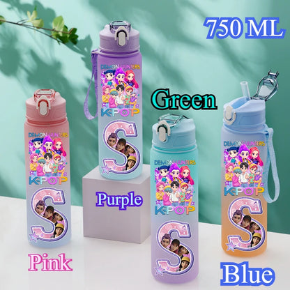 Borraccia K-POP Demon Hunters da 750ml con Cannuccia