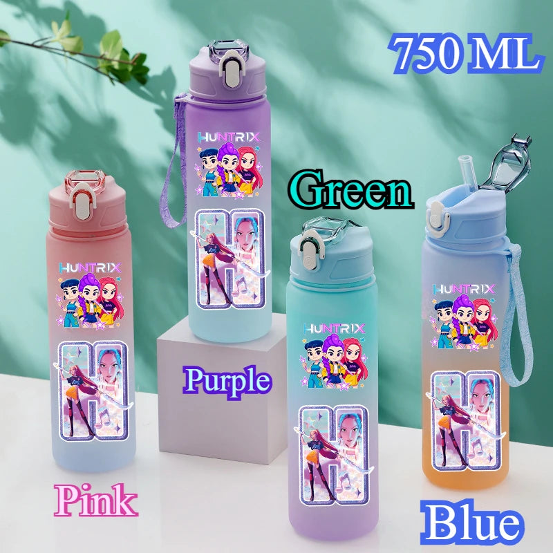 Borraccia K-POP Demon Hunters da 750ml con Cannuccia