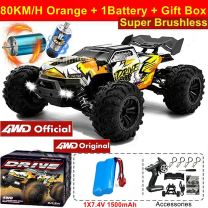 Auto RC 4WD 1:16 80km/h Brushless Off Road Drift Racing Bambini Adulti