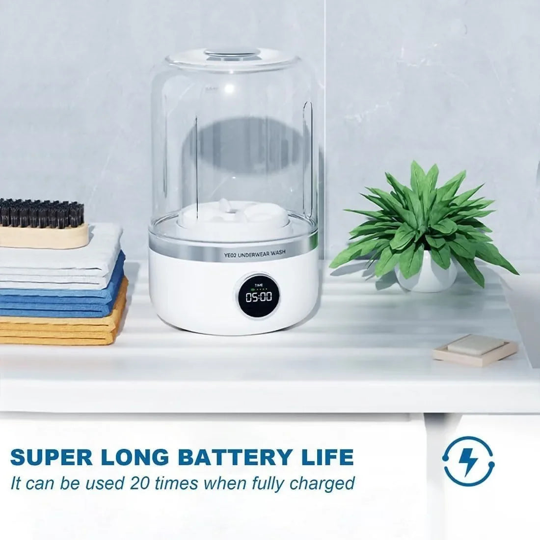 Mini Lavatrice Wireless 1L - Per Intima/Calzini - Disidratabile