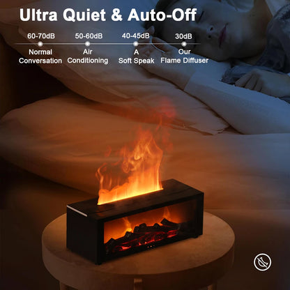 Diffusore Aroma con Fiamma Effetto Realistico! Controllo Remoto,Luci LED e Umidificatore - Crea la Tua Atmosfera Magica!