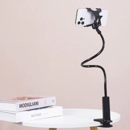 Supporto Telefono Pieghevole 70cm | Braccio Flessibile 360° | Morsetto per Letto Poggiatesta | per iPhone Samsung 3.5-6.7