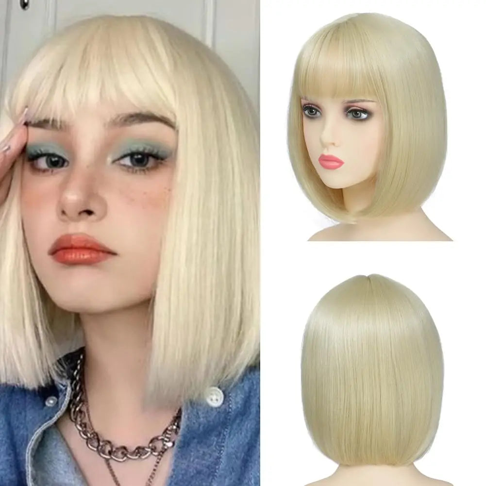🌈 Parrucca Arcobaleno Bob Sintetica - Per Feste, Halloween e Cosplay!
Frangia colorata e effetto wow! Perfetta per ballare e stupire. 🎉✨