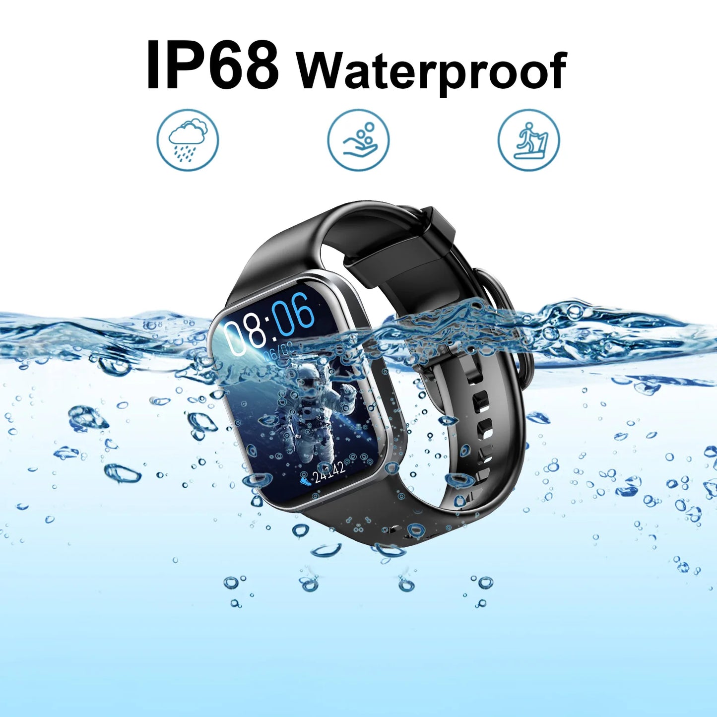 Smartwatch Nerunsa Fitness Pro 🏃‍♂️ | Schermo 1.69" HD, 25 Sport, IP68 | Monitora Sonno e Stress