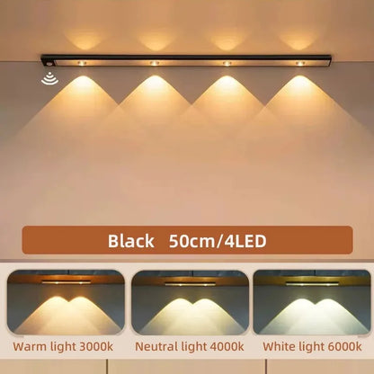Luci LED Ultra Sottili Sotto Armadio | Sensore Movimento , 3 Colori Dimmerabili | per Cucina, Camera, Guardaroba
