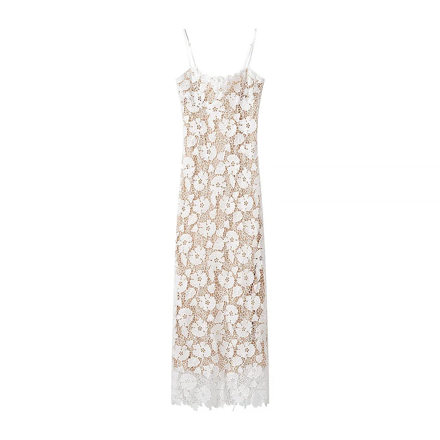 👗 Vestito Lungo in Pizzo MUJER - Eleganza e Sensualità Senza Tempo