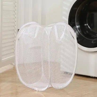 Cestello Biancheria Piegevole in Rete – Minimalista per Casa/Bagno