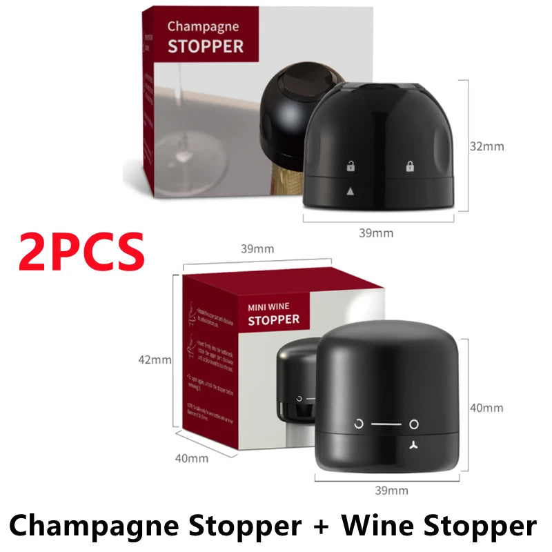 🍷Tappi Sottovuoto per Vino & Champagne – Mantieni la Freschezza con Stile