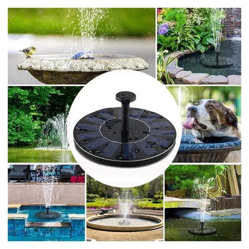 Pompa Solare Galleggiante per Fontana 13/16/18 cm, a Pannello Solare Piscina, Stagno, Giardino