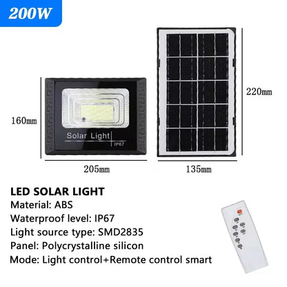 Luci faretti Solari 30-500W LED Telecomando Impermeabile – Esterni/Stradali!