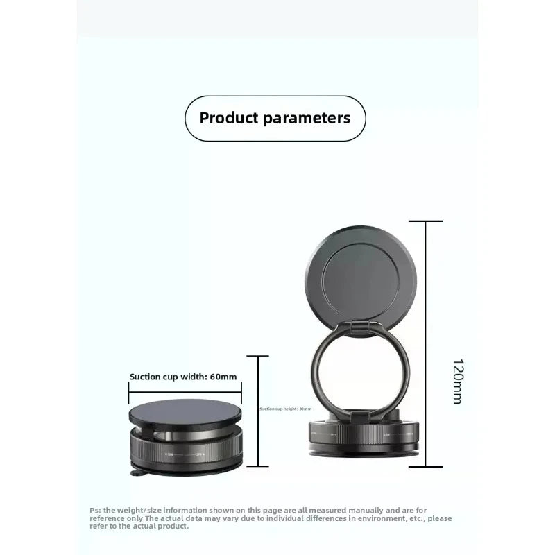 Supporto Telefono Magnetico T30 | Ventosa Sottovuoto MagSafe | Girevole Regolabile per Auto, Palestra, Specchio