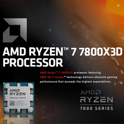 🔥 AMD Ryzen 7 7800X3D - Processore Gaming 8-Core, 5.0GHz, 96MB Cache, Socket AM5, Senza Ventola