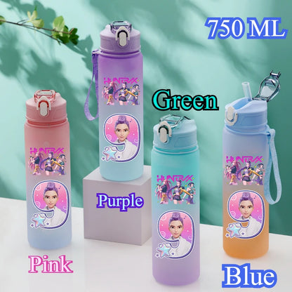 Borraccia K-POP Demon Hunters da 750ml con Cannuccia