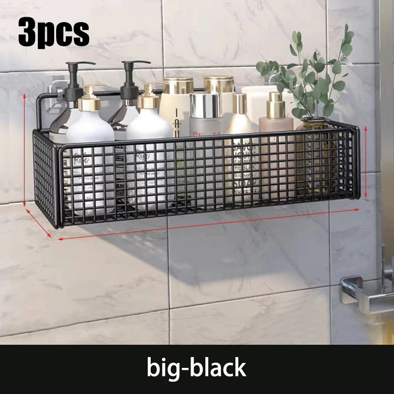 Scaffale Parete Adesivo - Per Cucina, Bagno - No Fori, Porta Oggetti