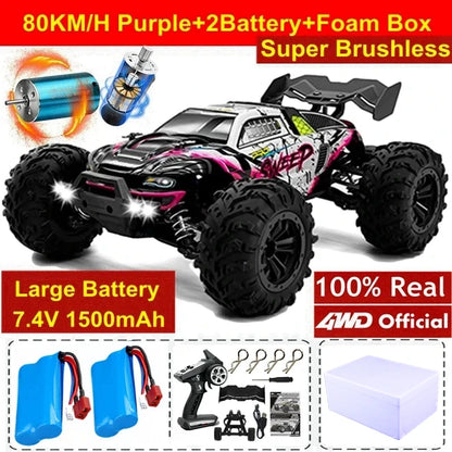 Auto RC 4WD 1:16 80km/h Brushless Off Road Drift Racing Bambini Adulti