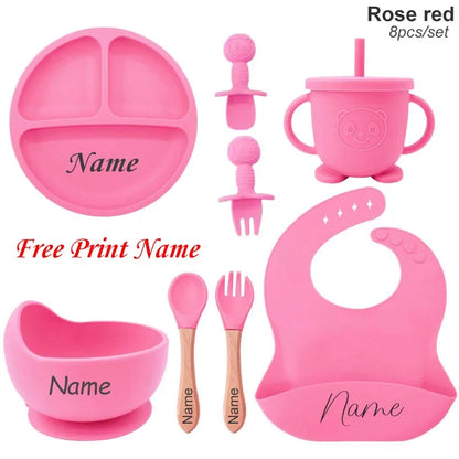 🍽️ Set Alimentazione Personalizzato per Bambini – Nome Inciso, Sicuro e Pratico!