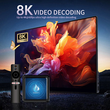 TV Box Android 14 Q17 2026 | 5G WiFi | 4+128GB | Allwinner H313 | 4K Assistant