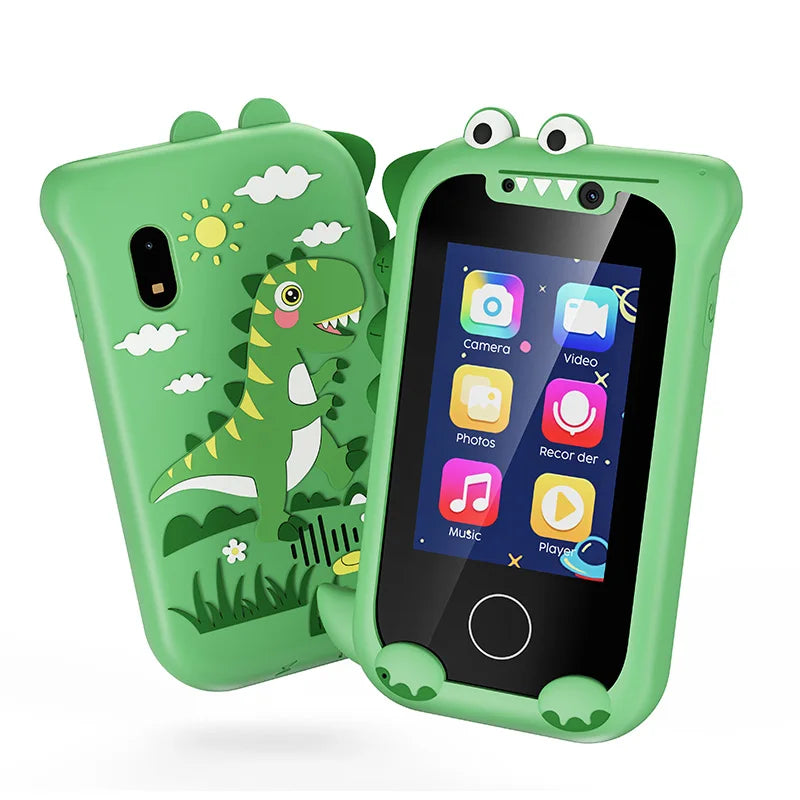 Telefono Giocattolo Educativo Bambini | Touchscreen, Doppia Fotocamera Selfie, MP3 | Regalo 3+ Anni