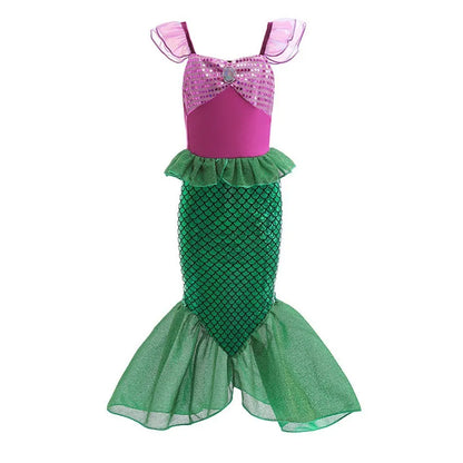 Abito Principessa per Bambine - Costume Elsa, Anna, Jasmine, Rapunzel per Feste e Carnevale