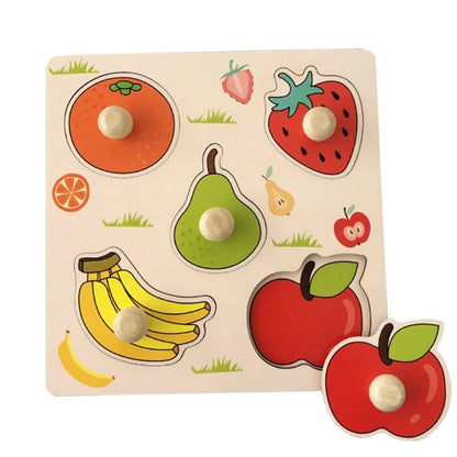 🧩 Puzzle Montessori in Legno per Bambini 1-3 Anni – Gioco Educativo per Imparare Divertendosi