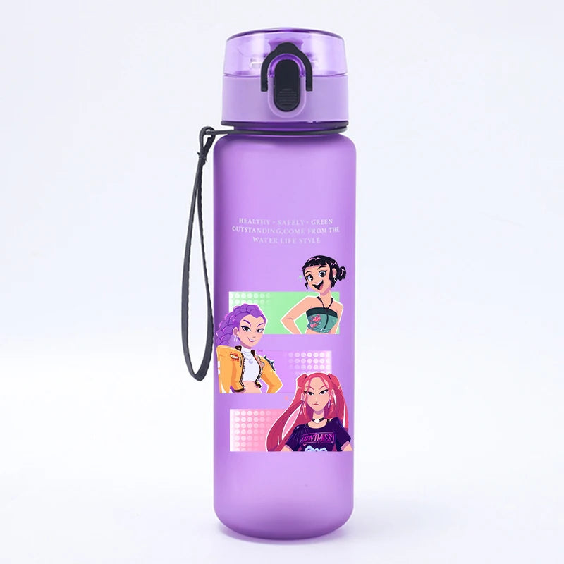 Borraccia KPop Demon Hunters Design Kawaii, Senza BPA, 500ml, Regalo per Bambine