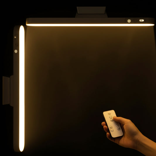 Lampada LED Magnetica Ricaricabile | 3 Luci Dimmerabili, Sospensione, per Scrivania, Armadio, Letto