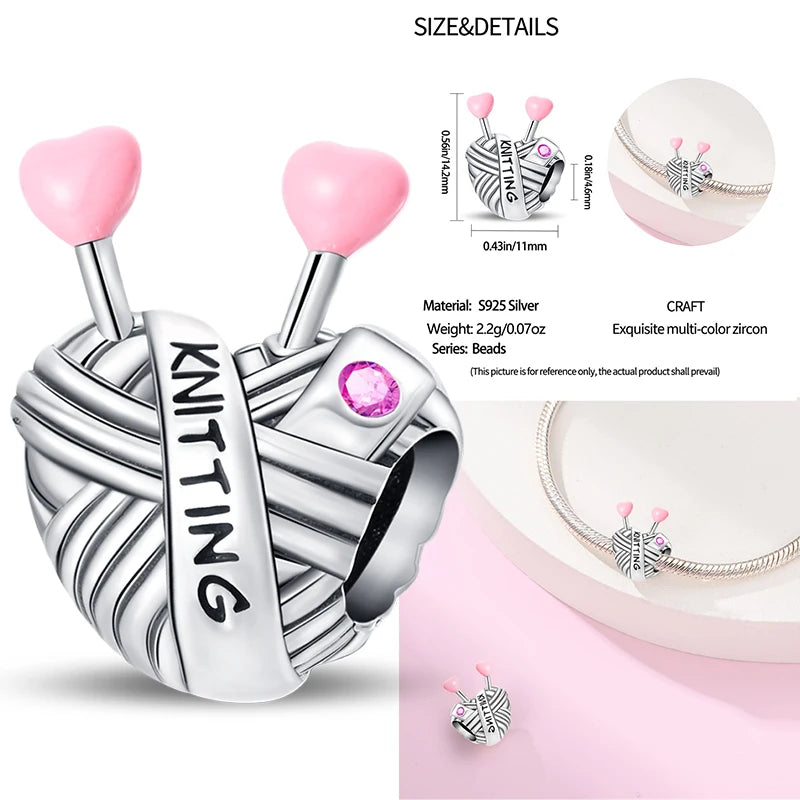 Perline e Ciondoli in Argento 925 Sterling con Zirconi - Per Bracciali Fai da Te e Gioielli