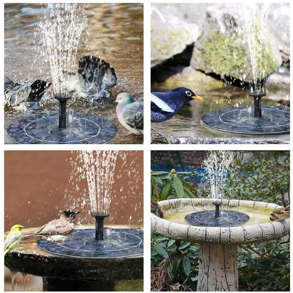 Pompa Solare Galleggiante per Fontana 13/16/18 cm, a Pannello Solare Piscina, Stagno, Giardino