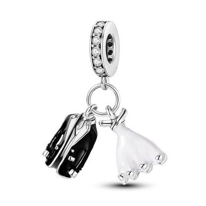 Perline e Ciondoli in Argento 925 Sterling con Zirconi - Per Bracciali Fai da Te e Gioielli