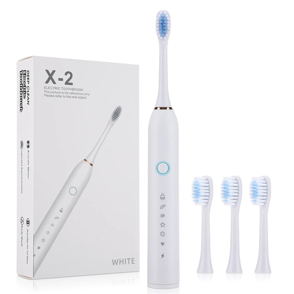 🚀 Spazzolino Elettrico Ricaricabile 6 Modalità | Sbiancante + Massaggio Gengive | IP67 Impermeabile | USB-C 🦷