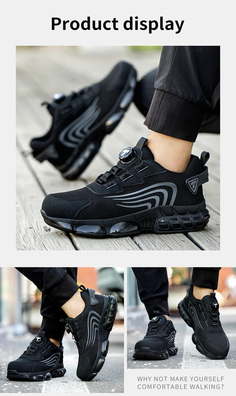 👞 SCARPE DI SICUREZZA ROTATIVE UOMO - Stile Sportivo, Protezione Totale!