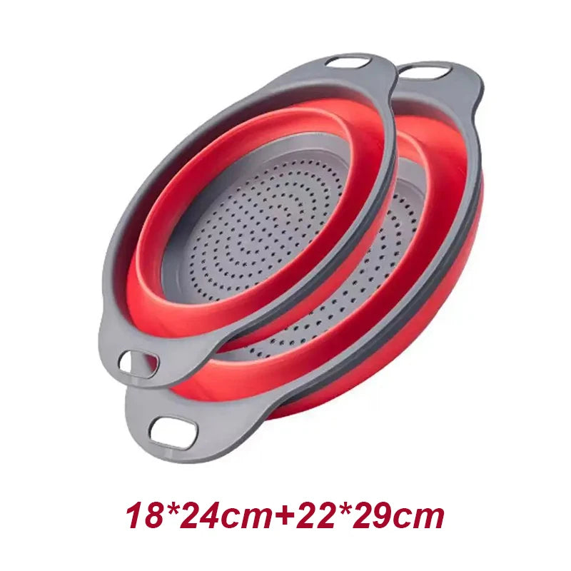 2 Colini Pieghevoli in Silicone - Scolapiatti & Frutta - Cucina Pratica