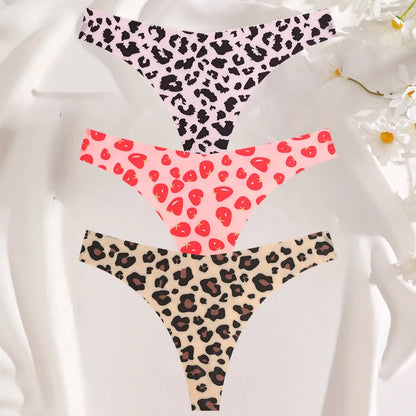 3 Mutandine Sexy Donna - Perizoma T-Back Vita Bassa - Intimo Colorato Senza Cuciture