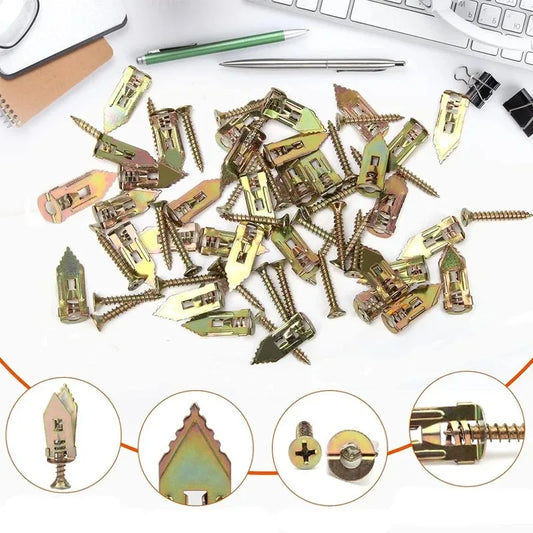 Tasselli Autofilettanti  | 100/50 Pezzi | Ancore a Espansione per Pareti Vuote | Ø12x30mm