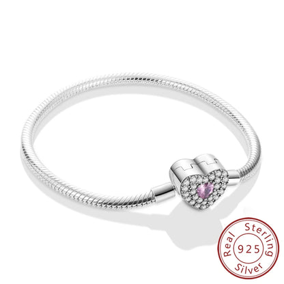 Bracciale in Argento 925 - Cuori con Zirconi, Regalo Perfetto per Donne, Gioiello Elegante e Personale