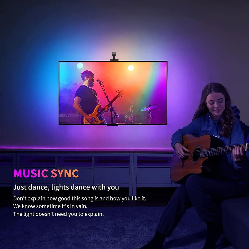 Luce Ambiente Sincronizzazione TV/Schermo, APP Control, Effetti Musicali