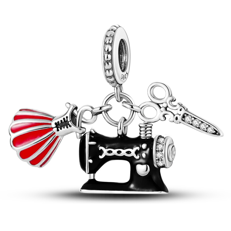 Perline e Ciondoli in Argento 925 Sterling con Zirconi - Per Bracciali Fai da Te e Gioielli