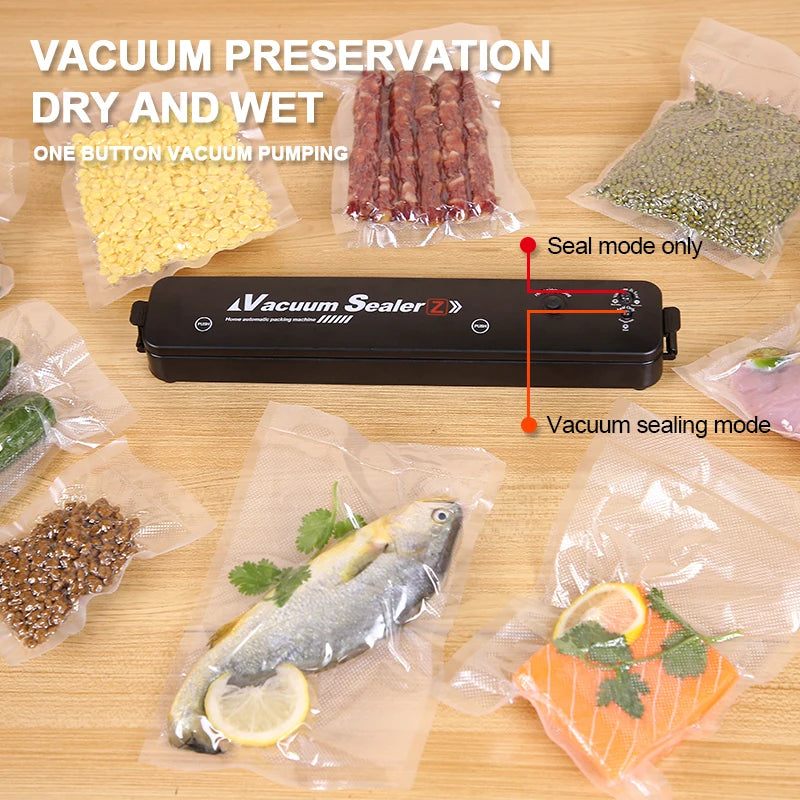 🔥 Sigillatrice Sottovuoto 220V Professionale | Confezionatrice Alimenti + 10 Sacchetti Gratis | Conserva Cibi 5 Volte Più a Lungo | Compatta e Potente