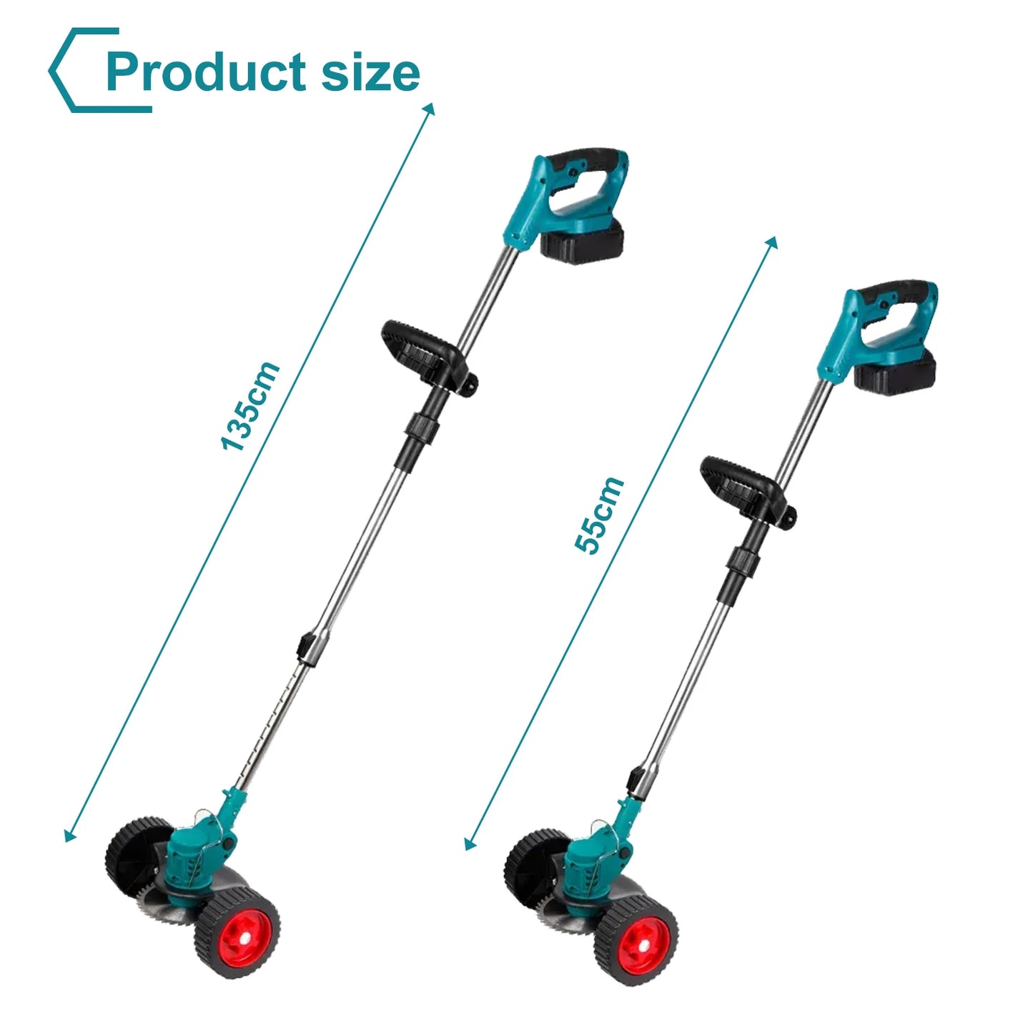 Tagliaerba Elettrico 1500W a Batteria | 12000RPM, 3 Lame Incluse | Decespugliatore per Giardino, Prato, Bordure