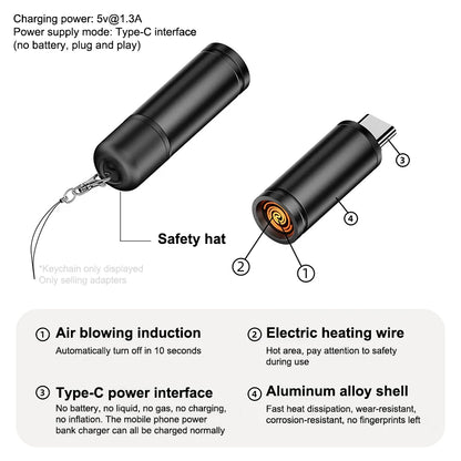 Accensione USB-C 🔥 | Zero Batterie, Sicuro in Auto 🚗 | Perfetto per Viaggi & Emergenze 🆘