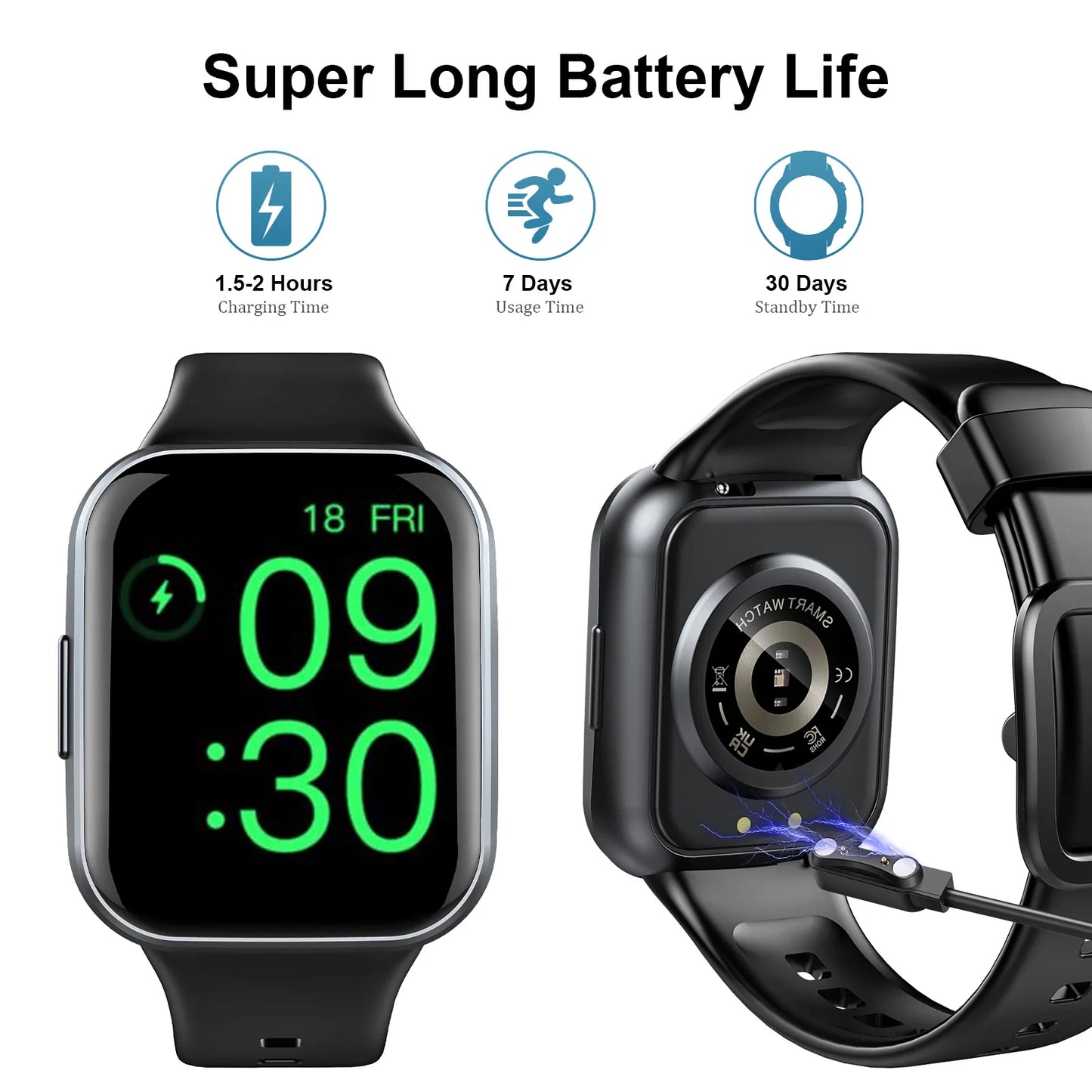 Smartwatch Nerunsa Fitness Pro 🏃‍♂️ | Schermo 1.69" HD, 25 Sport, IP68 | Monitora Sonno e Stress